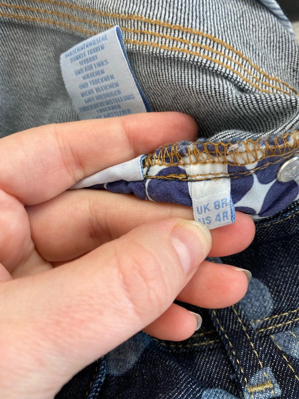 Boden Preppy Denim Polkadot Mini Skirt UK 8 MM005