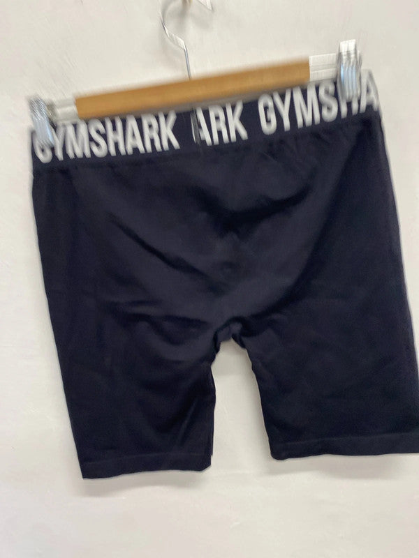 Lovely gymShark black branded band gym shorts UK M KM004