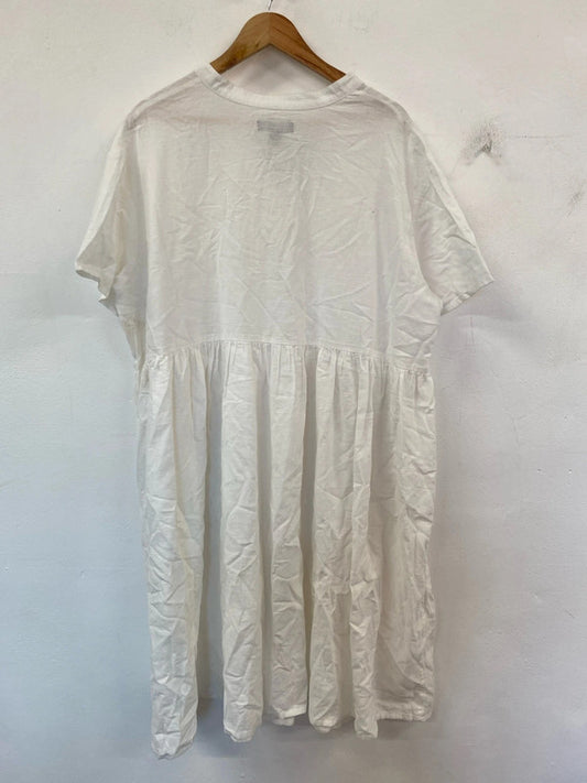Primark Stylish Boho Cream Smock Dress UK 20 IM001