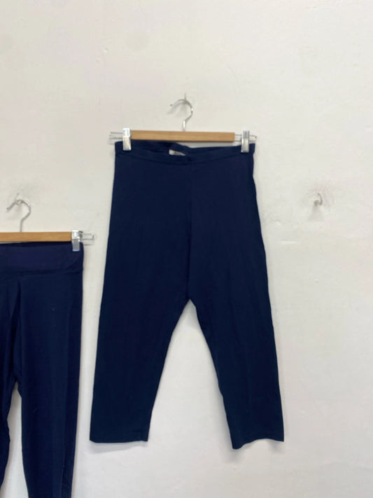 Lovely bundle of leggings black navy tu m&s uk 10-12 #57 LD003