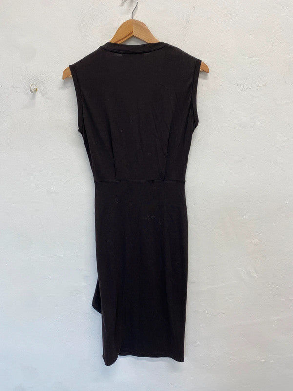 Stunning All Saints Amalia Dress Ruched Brown UK S JM007