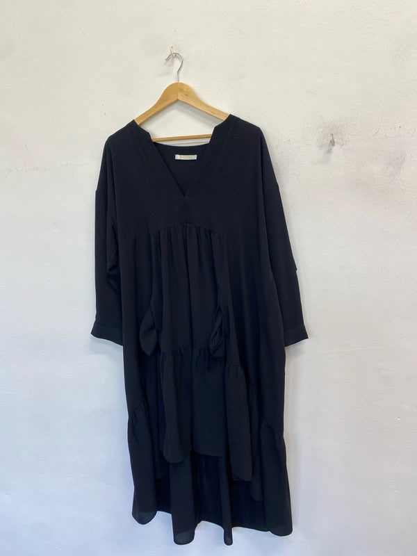 Lobely malissa j collection black midi smock dress UK 20 IM001