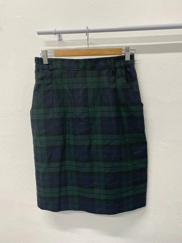 Fabulous Black watch Tartan pencil skirt Uk10 Classic JB005
