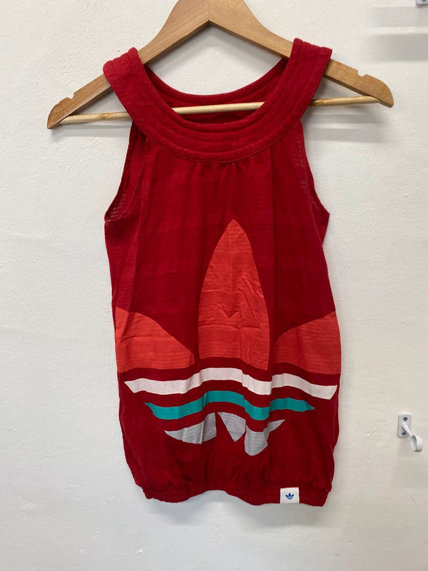 Fabulous Adidas 1990’s red tank top ladies Uk8 GK002