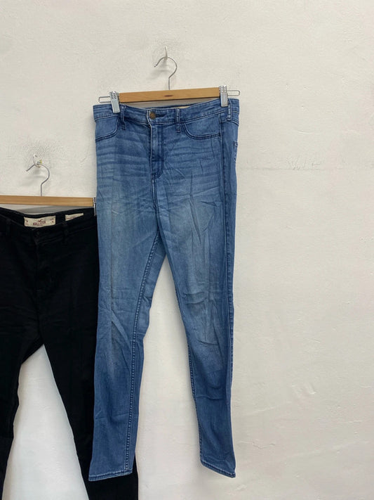 Lovely duo of Hollister jeans blue black skinny w27 jh001 #3