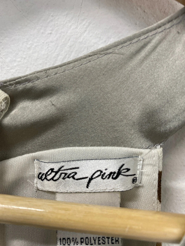 Ultra Pink Fabulous Giraffe Pattern Beaded Detailing Jumpsuit Size M JB005