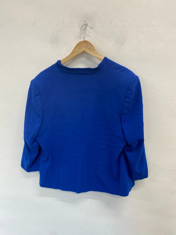 Lovely Edinburgh woolen mill cerulean blazer UK 18 IZ001