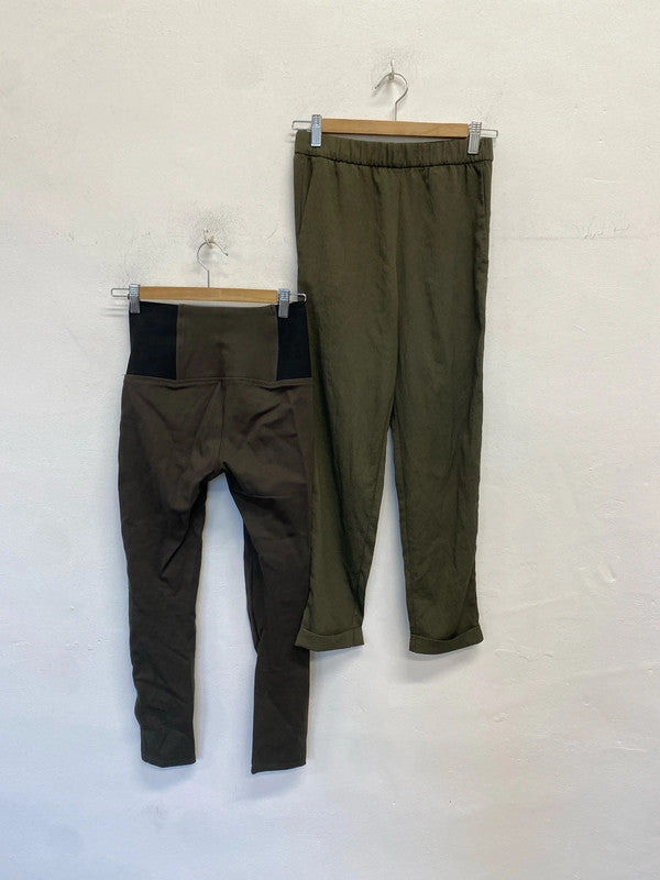 Lovely duo of khaki leggings and trousers h&m daysie UK 6 #16 LK009