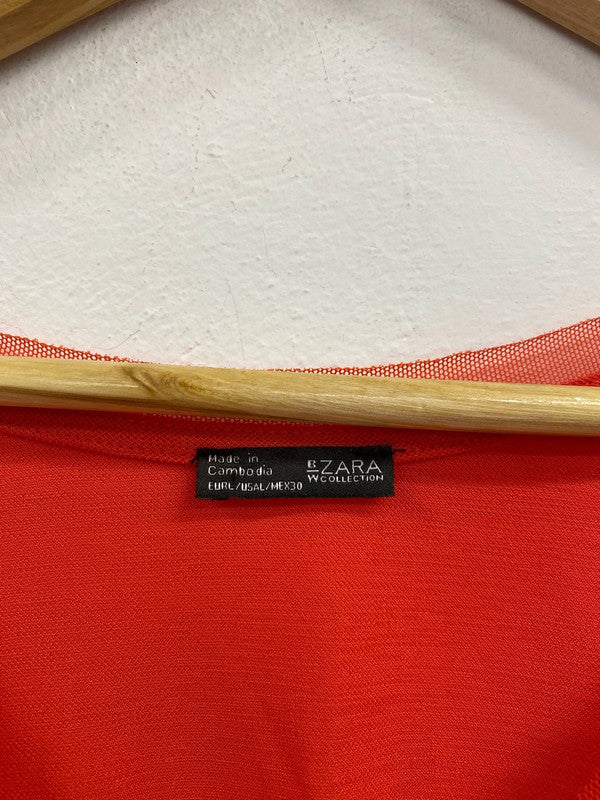 Zara Topshop Fabulous Coral Orange Tunic Tops Duo UK 12 #16 NN001