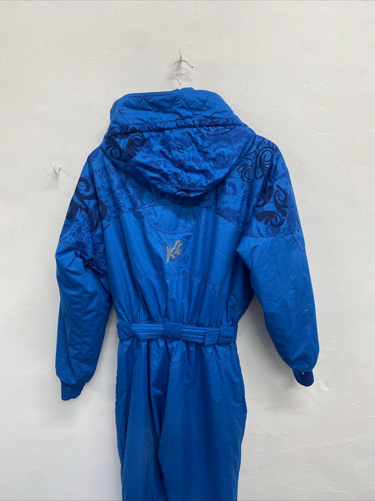 Vintage Retro Womens K2 One Piece Ski Snowboard Suit 90’s Blue Size 40/12 LW005