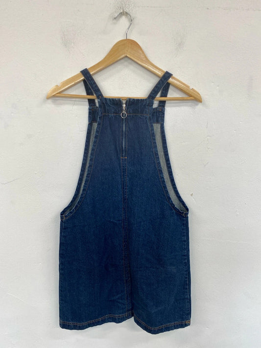 Matalan Preppy Denim Pinafore Mini Dress UK 12 MM005