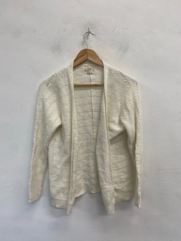 Lovely fatface cream crochet cardigan UK 12 MS002