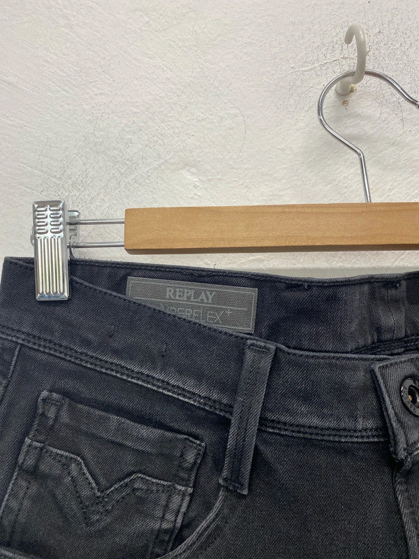 Replay Chic Black Hyperflex Anbass Jeans 30W 32L CN001