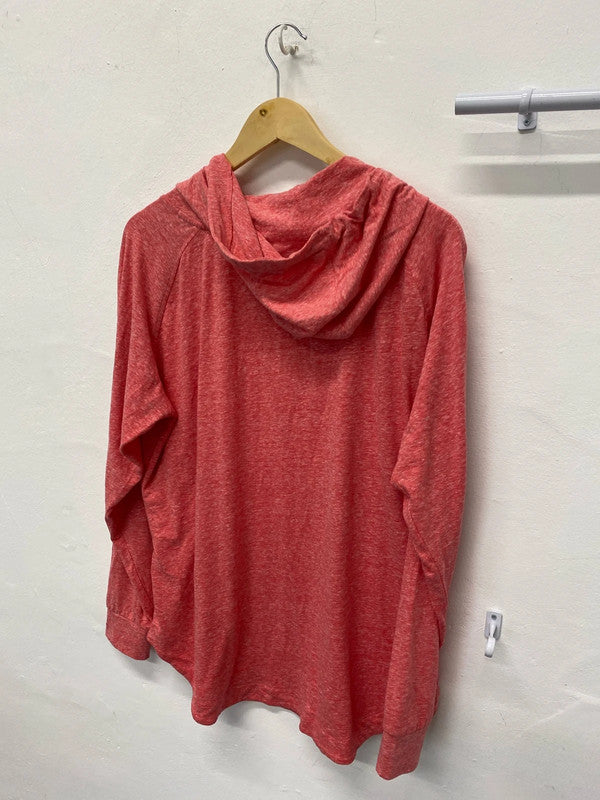 Fabulous Coral marl hoodie Uk20 Regatta cute off centre toggles YM001