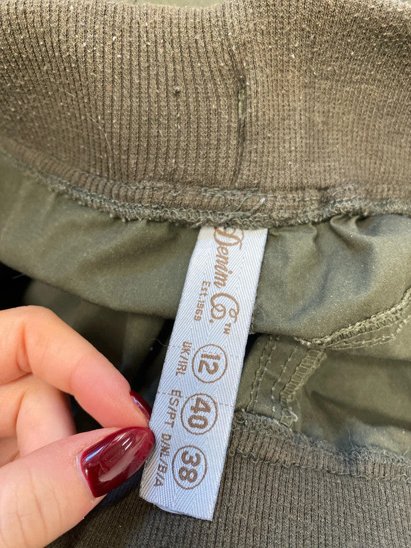 Lovely duo of khaki shorts skirt cargo UK 10\12 SW001 #8