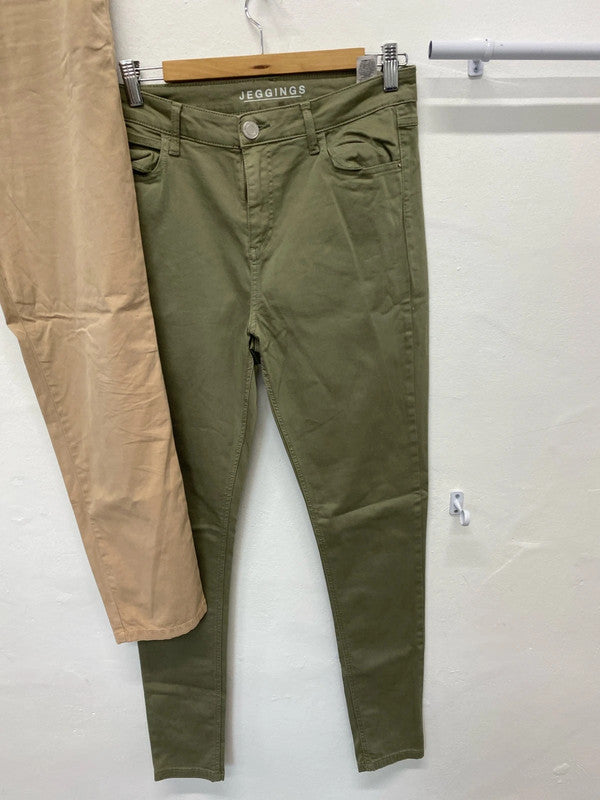 Fab Duo of M&S neutral chinos wardrobe classics Uk12 #2 KW002