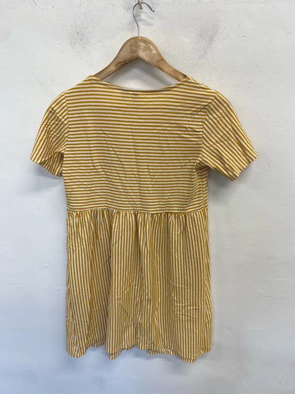 Fabulous asos design yellow striped summer dress UK 8 DF002