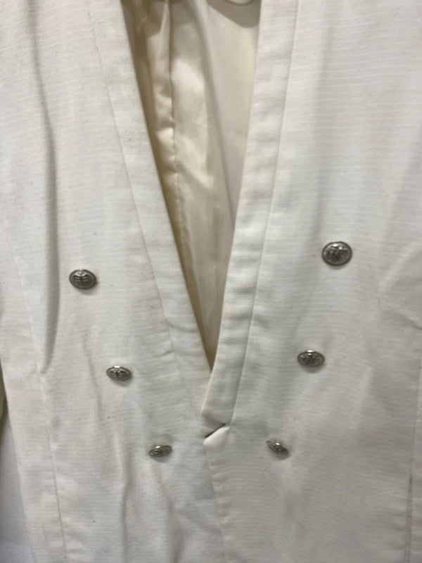 Fab H&M Ivory blazer Uk8 military vibes classic formal JB001