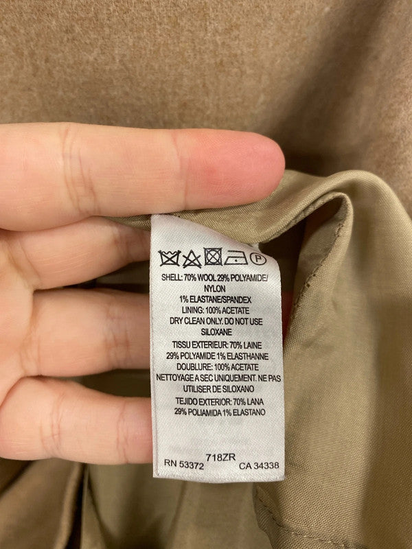 French Connection Elegant Tan Wool Blend Sheath Dress UK 10 AG006