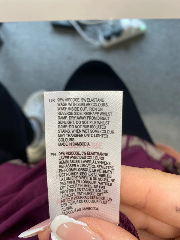 Stunning White Stuff purple midi dress uk 14 KS003