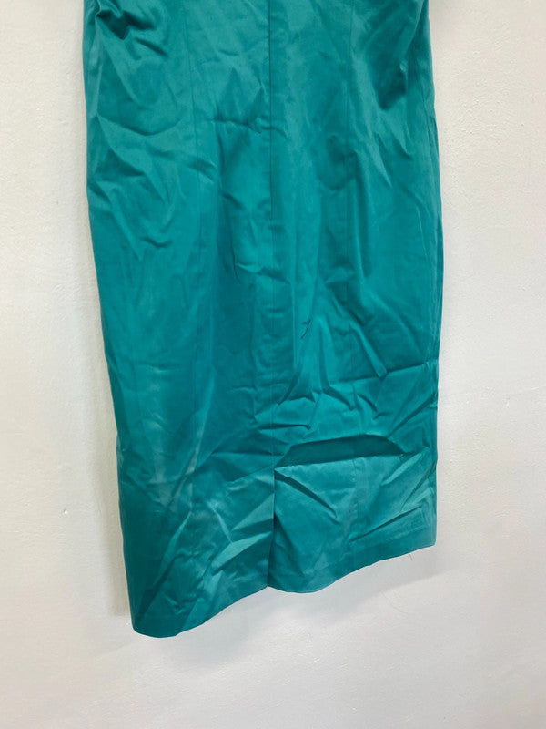 Fabulous Artigiano teal soft peacock Uk12 dress New LW005