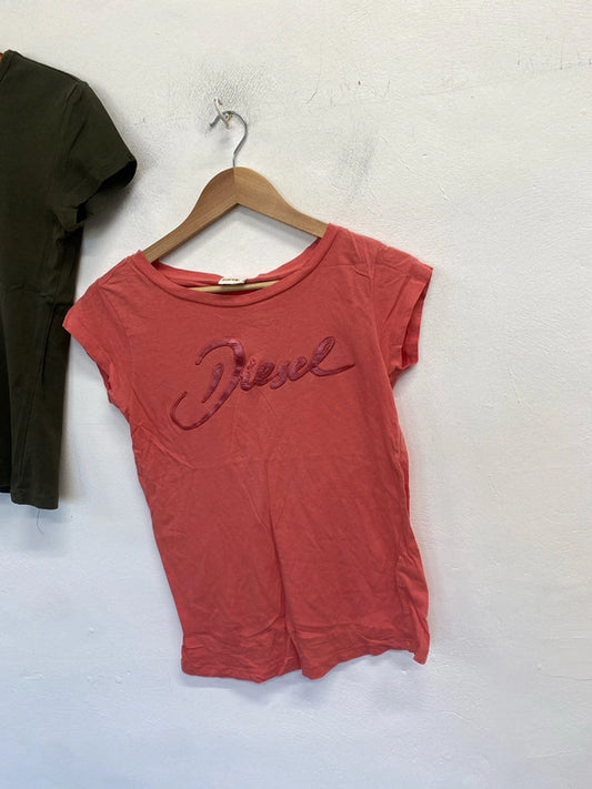 Lovely duo of T-shirts diesel mango UK M SW001 #11