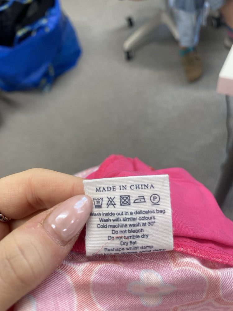 Lovely Aspiga Pink Flower Power Trousers UK M SS002