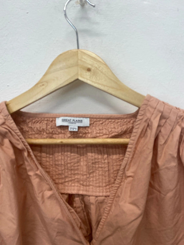 Fabulous loose fit peach cotton bobo top Uk12 classic ag006