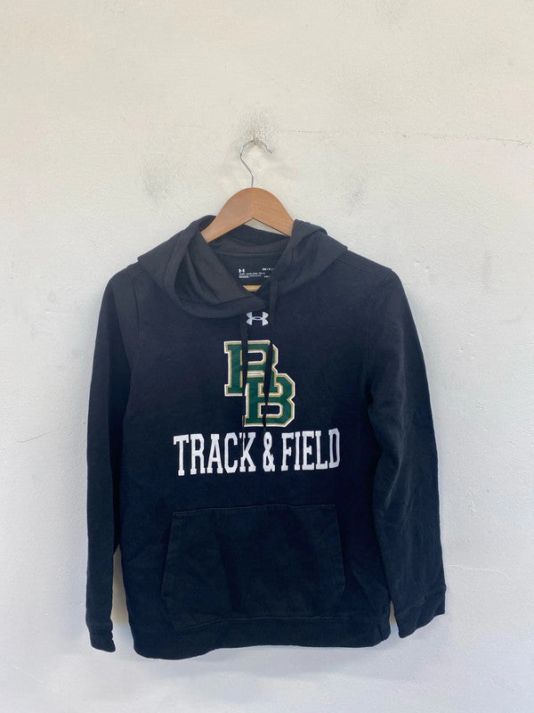 Under Armour Sporty Black Track & Field Hoodie Size S SW001