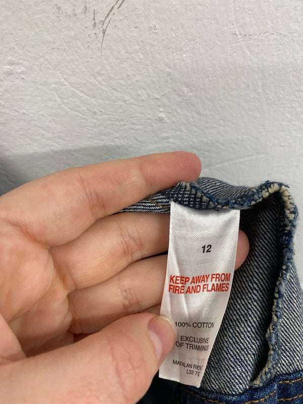 Matalan Preppy Denim Pinafore Mini Dress UK 12 MM005