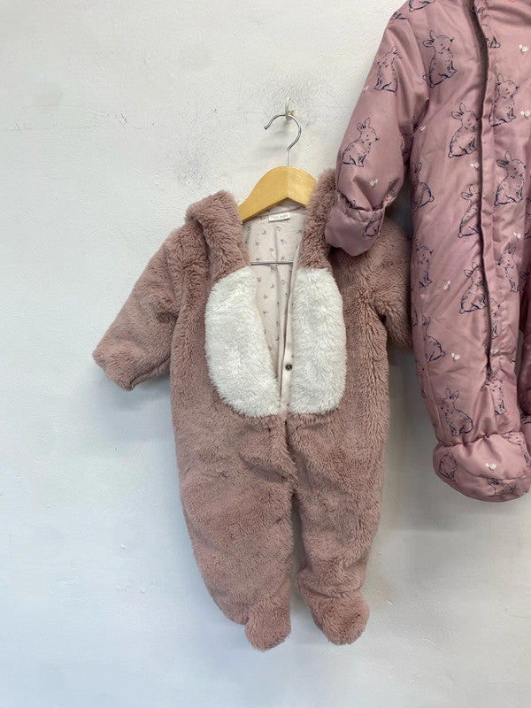 Lovely baby winter suits bunny puffer next John Lewis age 6-9m KM004