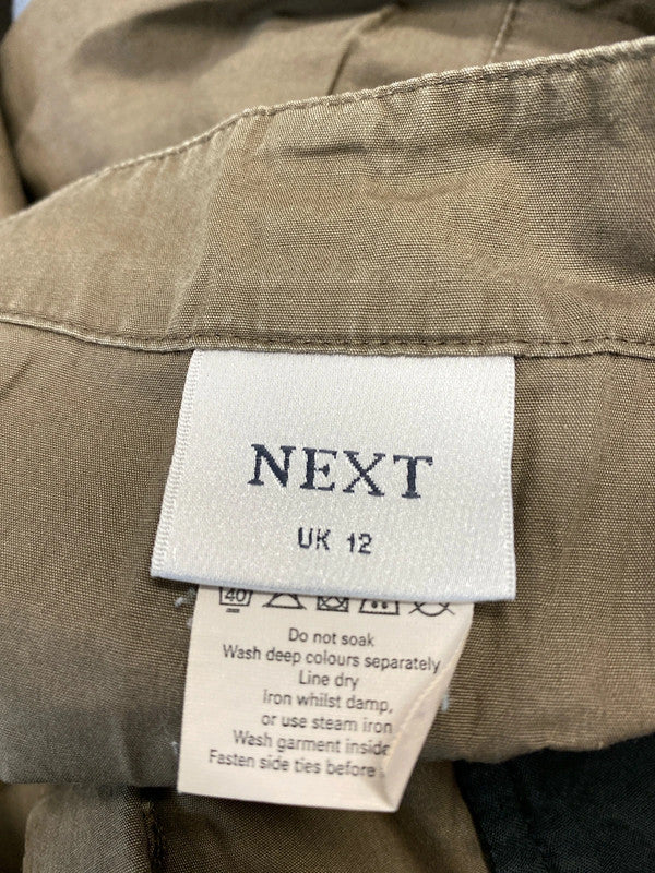 Fabulous Khaki pencil skirt cargo Y2K Next Uk12 AGS01