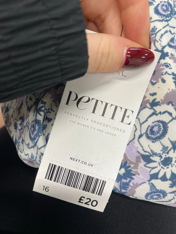 Gorgeous next petite new lilac floral sparkle cami UK 16 petite FR001