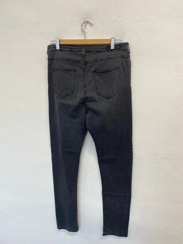 Lovely H&M grey skinny jeans high waist W 33/34 KM003