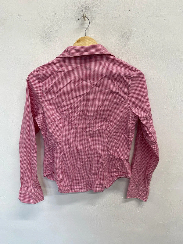 Lovely Boden pink checkered shirt UK 12 MM005