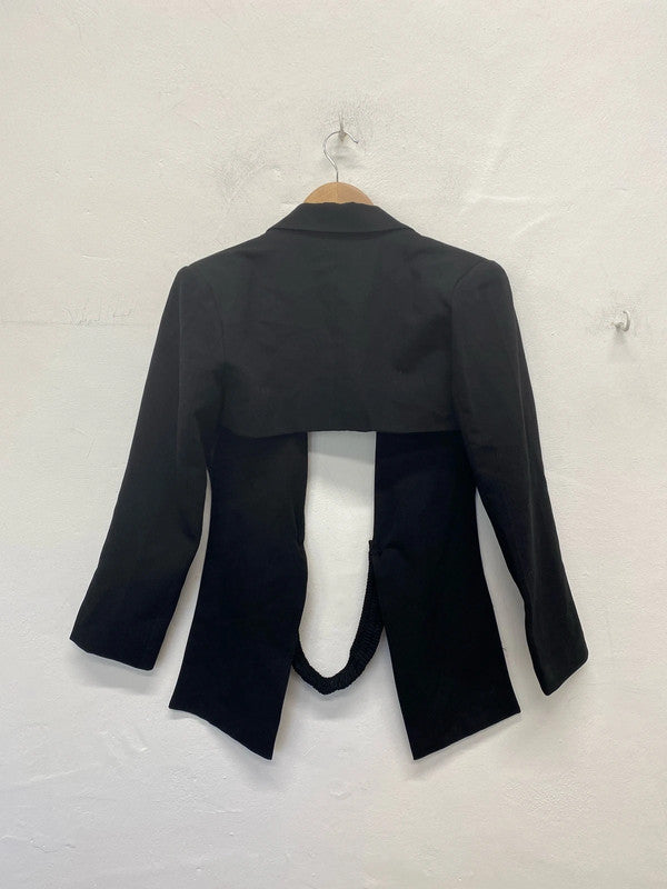 Tatiama Chic Black Cut Out Blazer Size S AE001