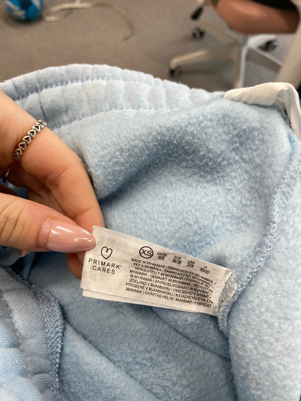 Fabulous baby blue Primark cuffed joggers UK XS JB001