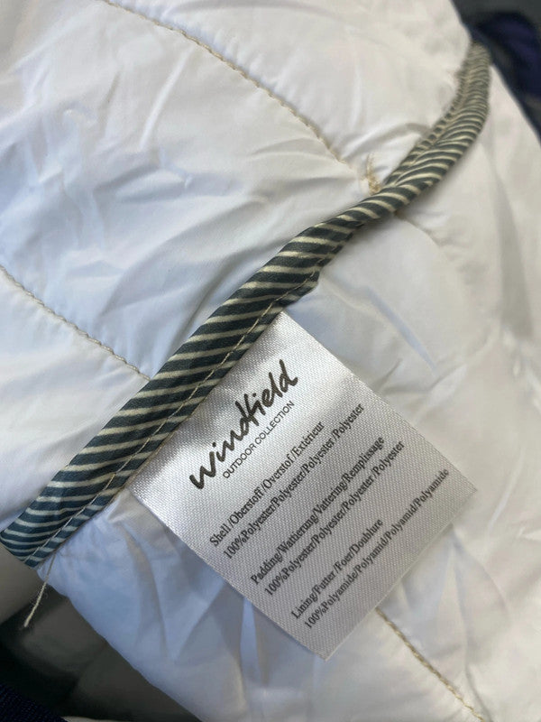 Fabulous Danwear Vintage puffer coat Green white striped Uk12 MW001