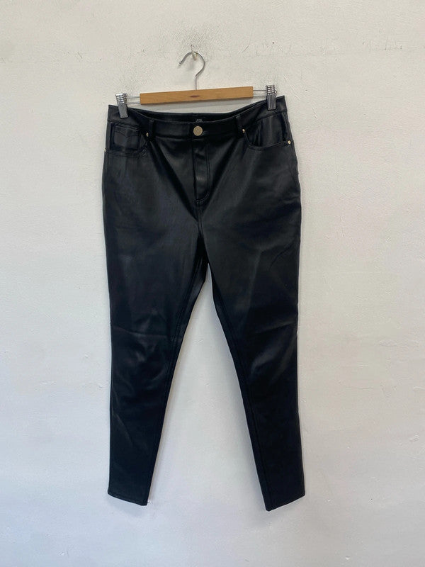 Lovely river island faux leather trouser UK 12 HS001
