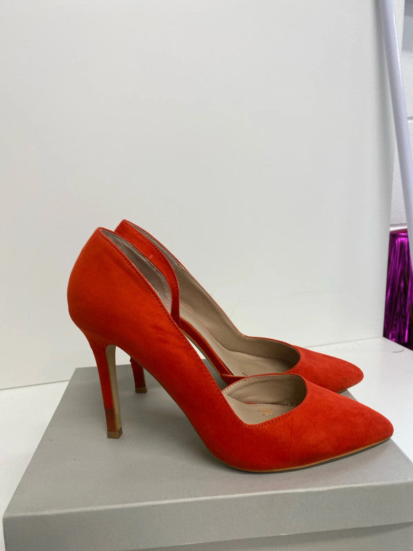 Fabulous Carvela Kurt Geiger rich coral orange high stilletos UK6 NN001