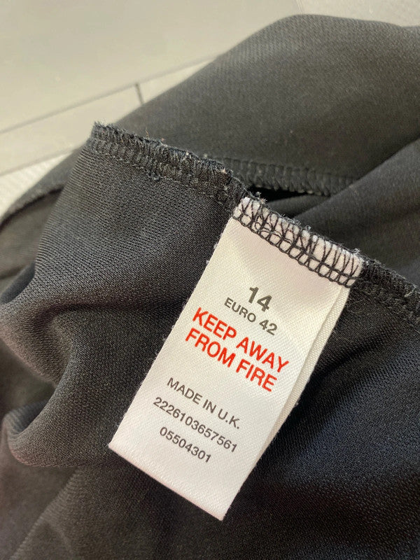 Lovely Dorothy Perkins wrap tie black blouse UK 14 PJ001