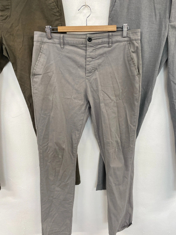 Trio of ASOS trousers tailored chinos 34r #6 LL003