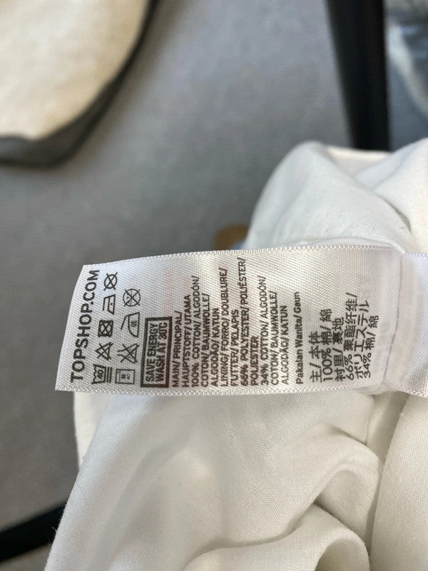 Fabulous Topshop Spotty mini dress cute cut out back Uk10 NS003