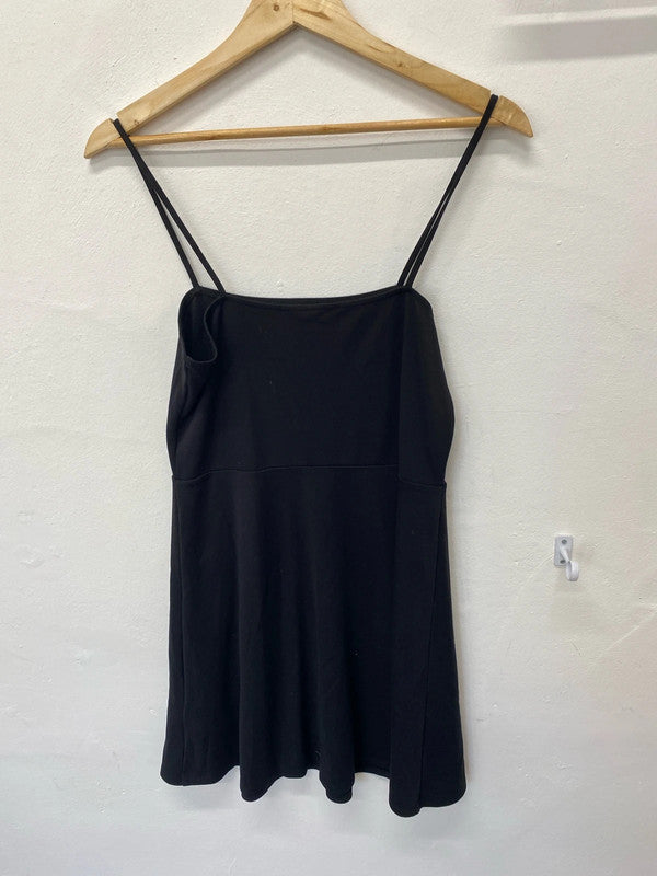 Fab H&M black skater dress Uk14 classic PJ001