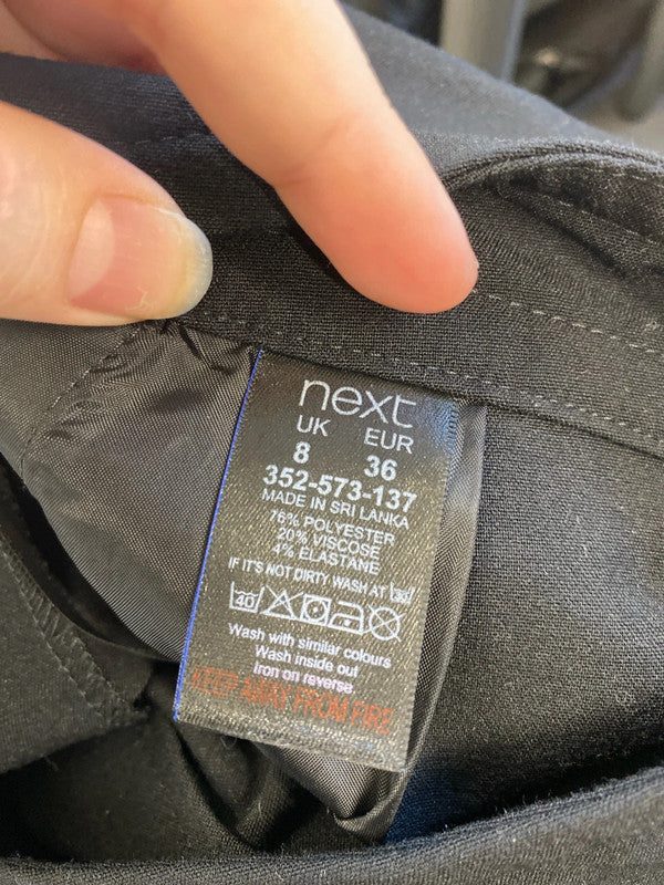 Next Chic Black Mini Skirt UK 8 CJ001