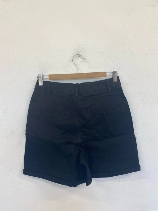 Capsule Stylish Black Chino Shorts UK 10 AO001