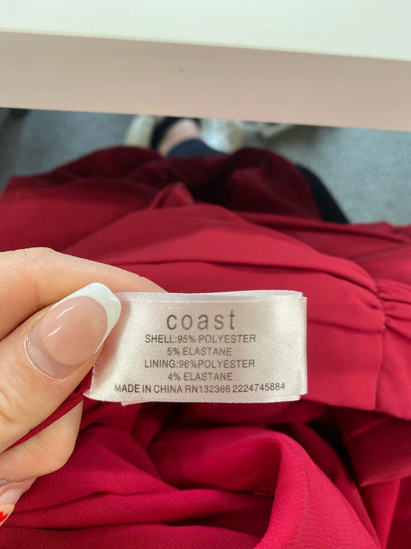 Stunning Coast ruffle evening dress uk 12 LD001