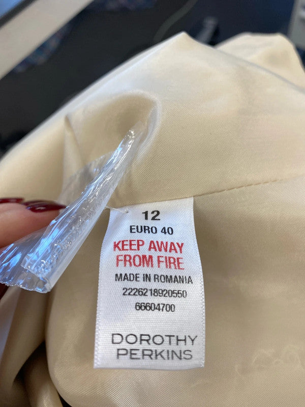 Lovely Dorothy Perkins beige blazer UK 12 AO001