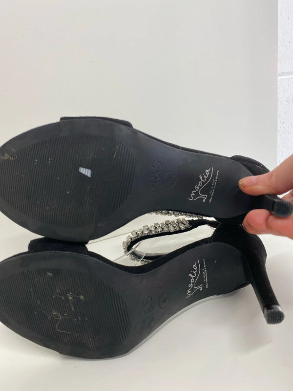 Fabulous M&S Insolia ankle strap embellished sandals Parties or events Uk4 GW001