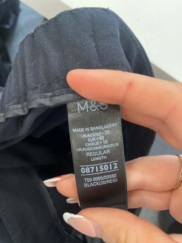 Fabulous M&S black trousers uk 20r KN002